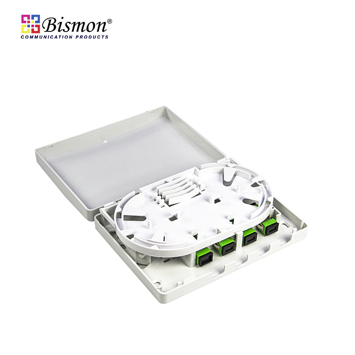 FTTH box กล่องพักสาย 4Ports Optical Fiber socket FTTX ODF box(กล่องเปล่า)